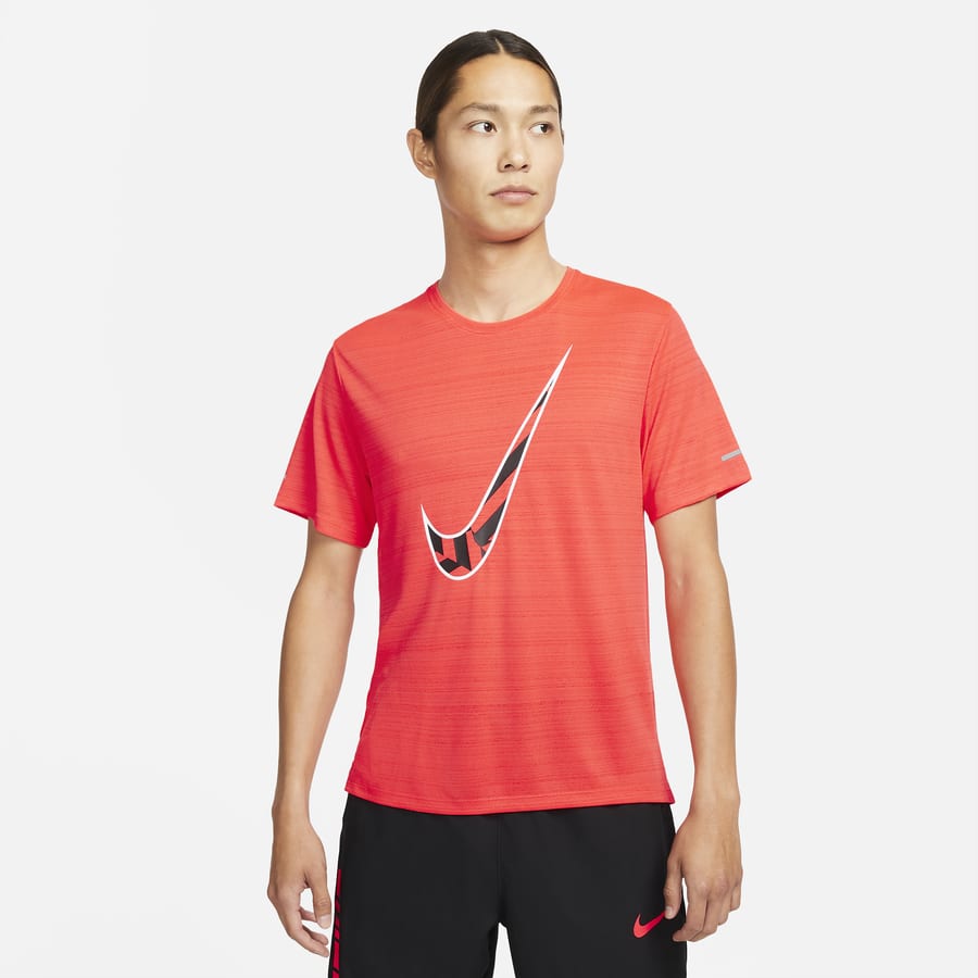 dri fit miler ekiden hardlooptop met korte mouwen heren